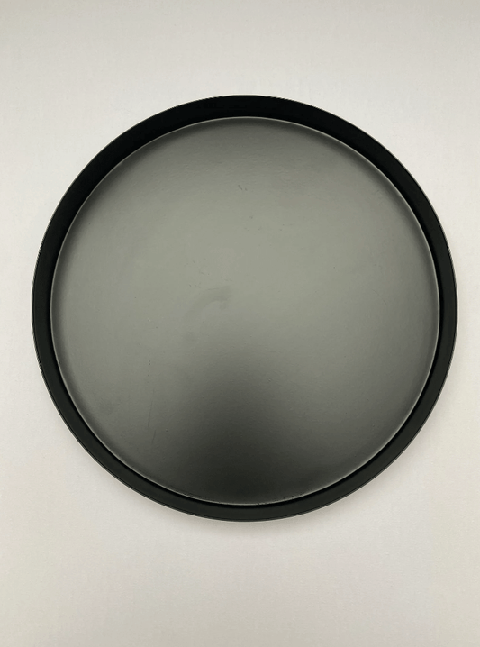 Zwart dienblad rond