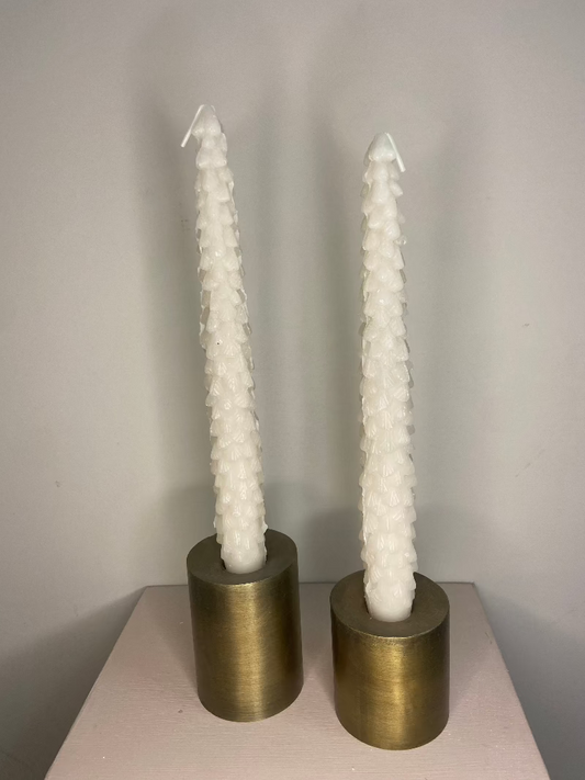 Bougie de table Pinetree blanc