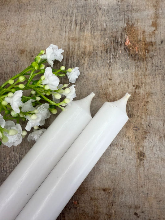 Świeca obiadowa biała