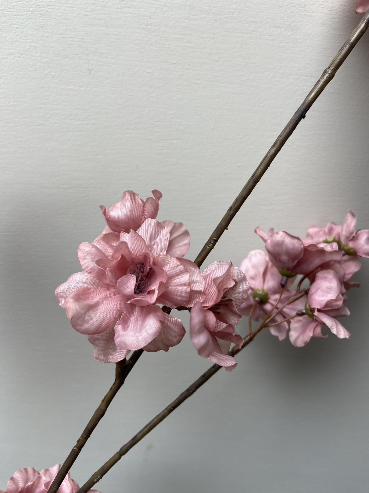 Zijden bloesemtak Prunus oud roze