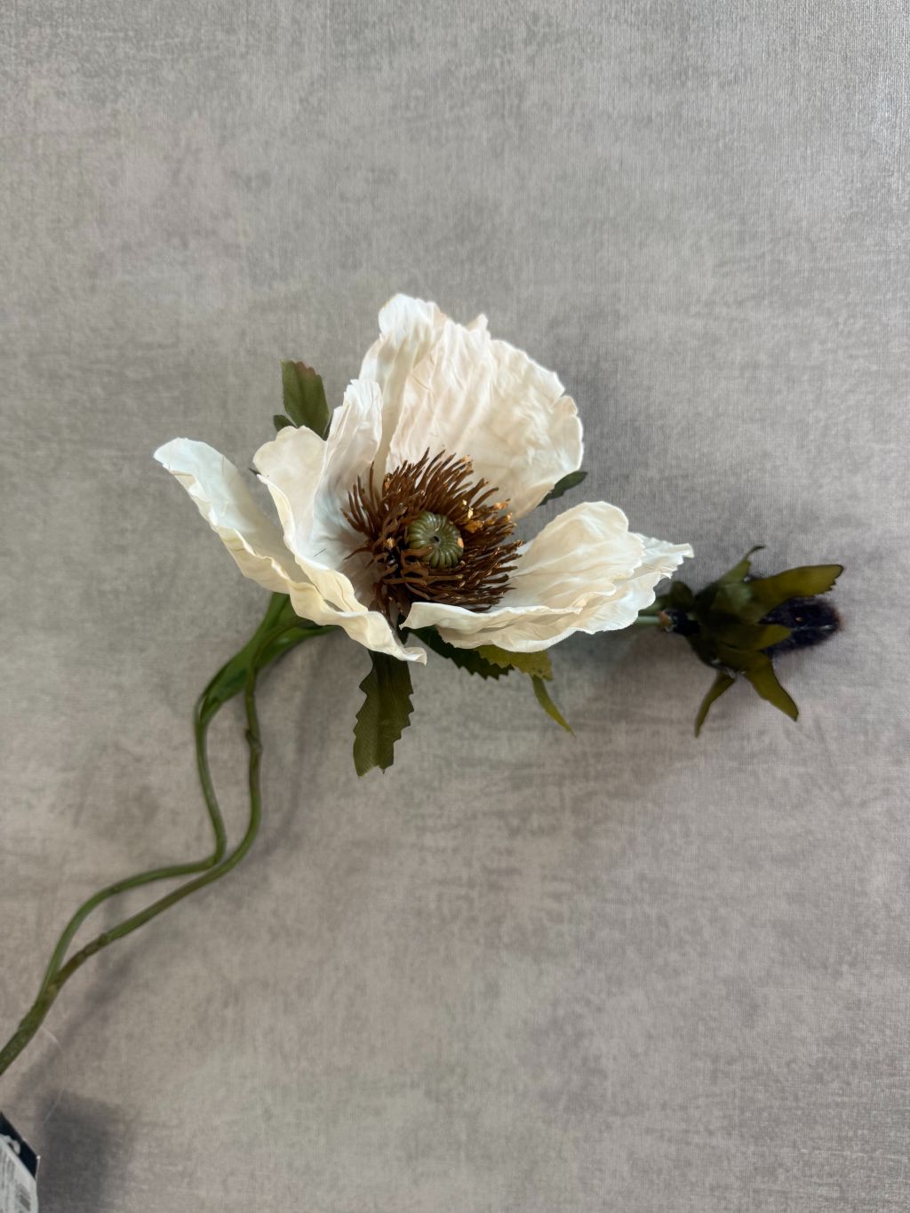 Kunstbloem klaproos beige – realistische bloem met natuurlijke uitstraling