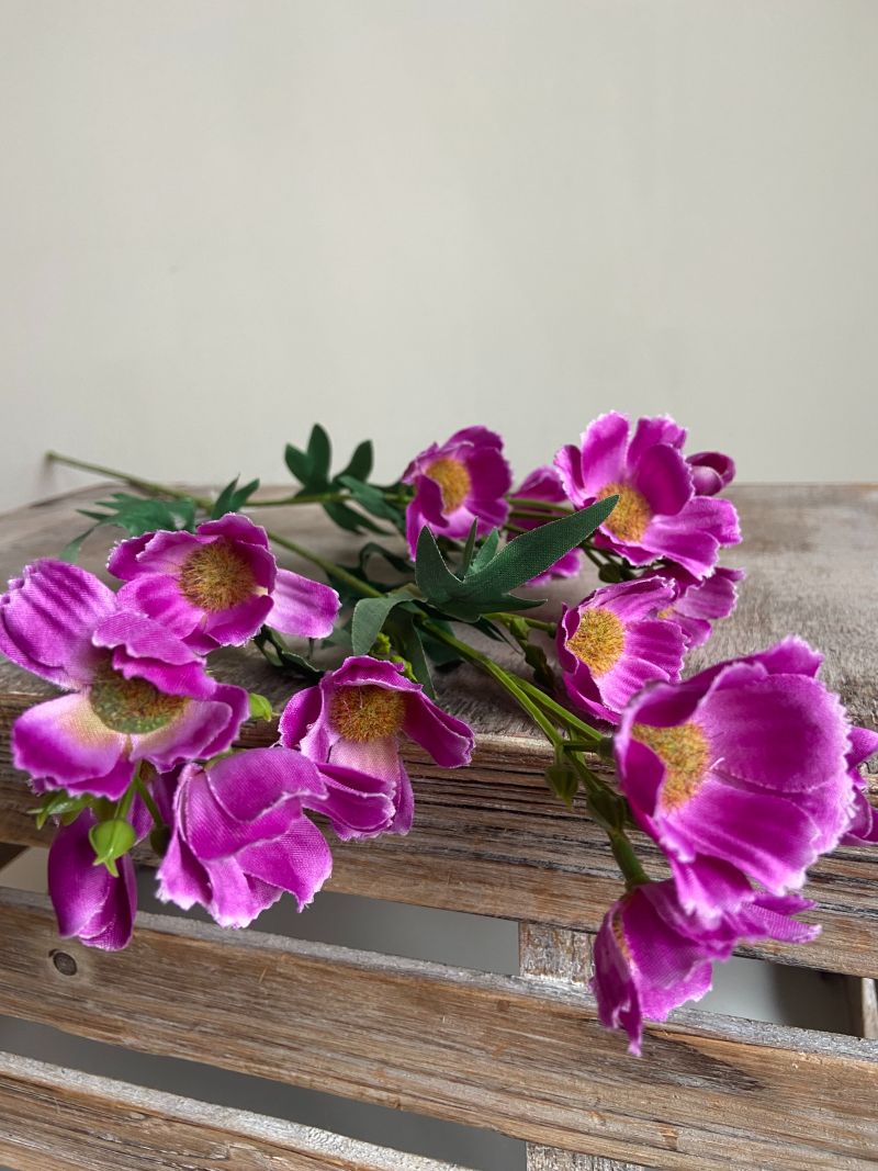 Kunstbloem klaproos paars
