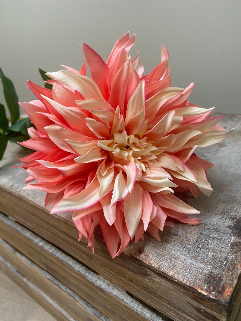 Künstliche Blume Dahlie Mumbai Lachs – Sisi Living