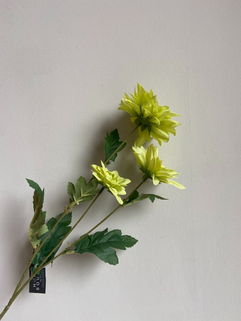 Kunstbloem Dahlia groen