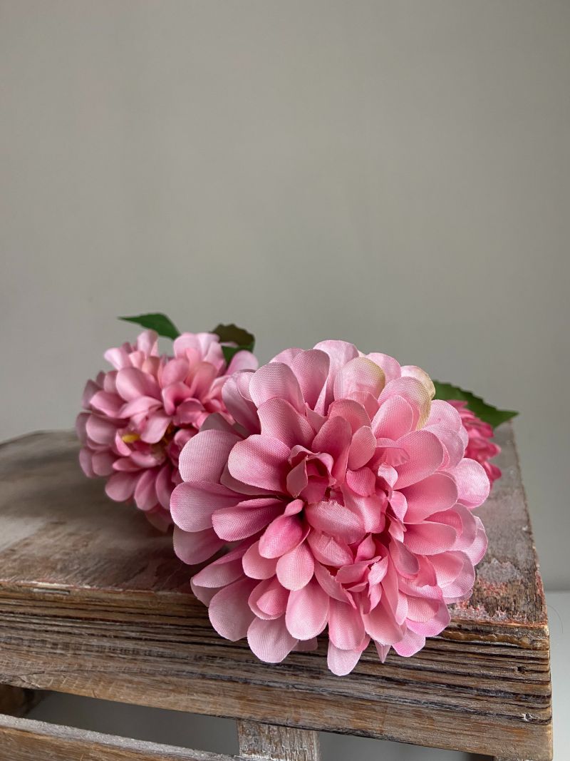 Kunstbloem Dahlia licht roze | 75