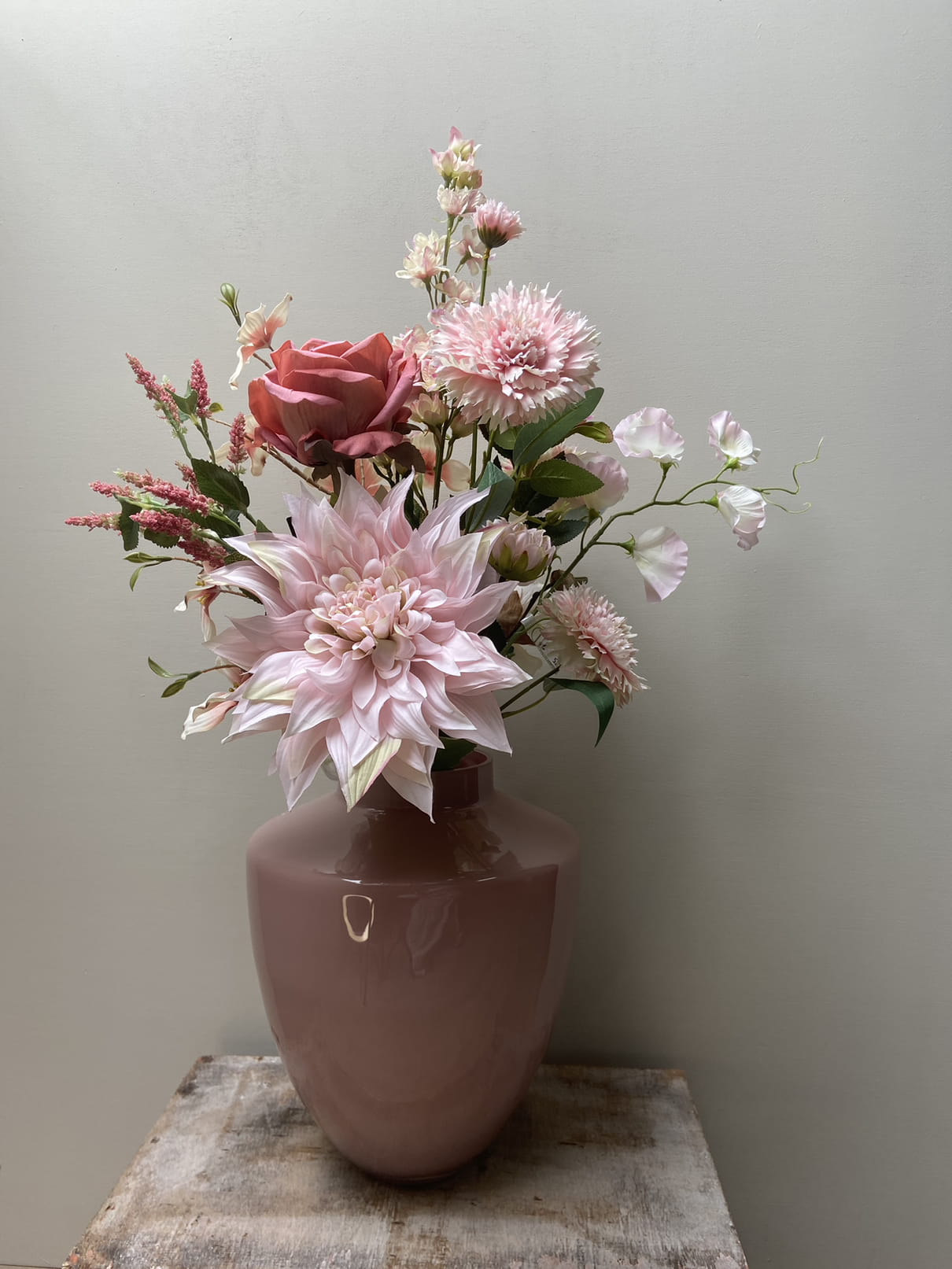 Kunstboeket Lovely roze