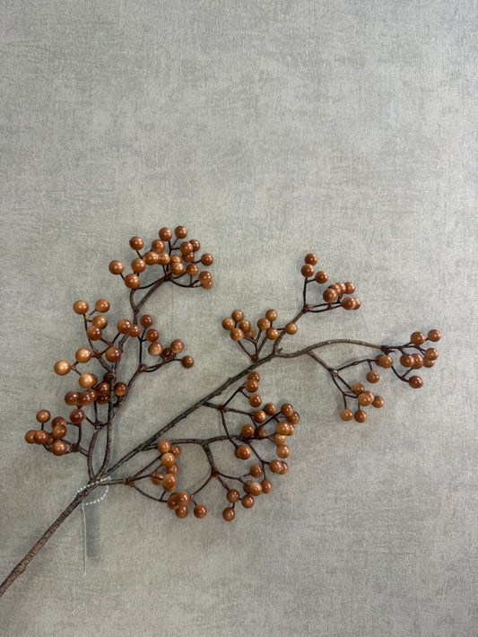 Sztuczne jagody gałązkowe | Brązowe