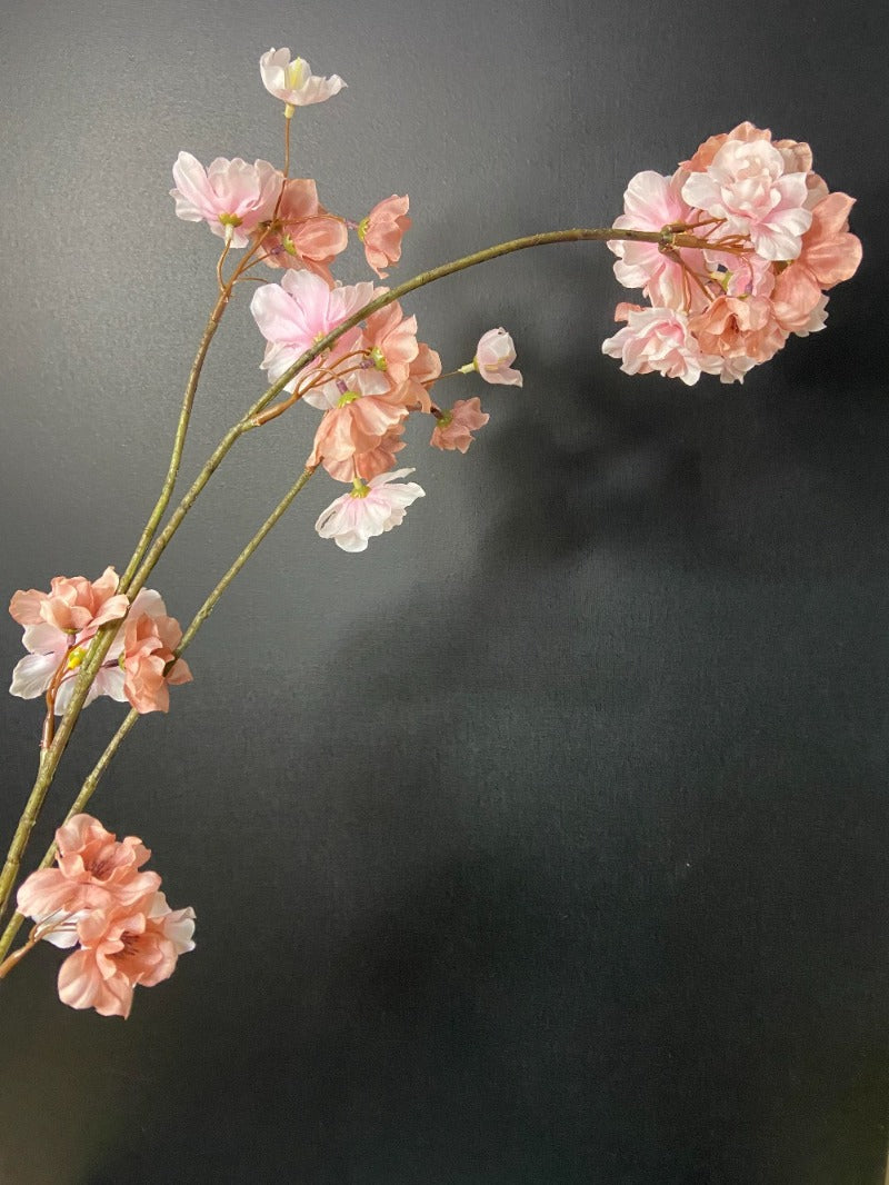 Zijden bloesemtak Prunus licht roze