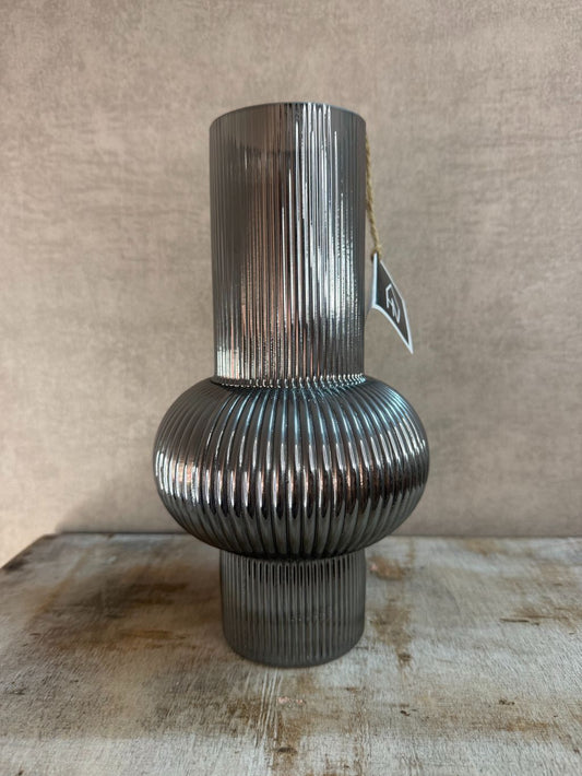 Wazon Smokey żebrowany