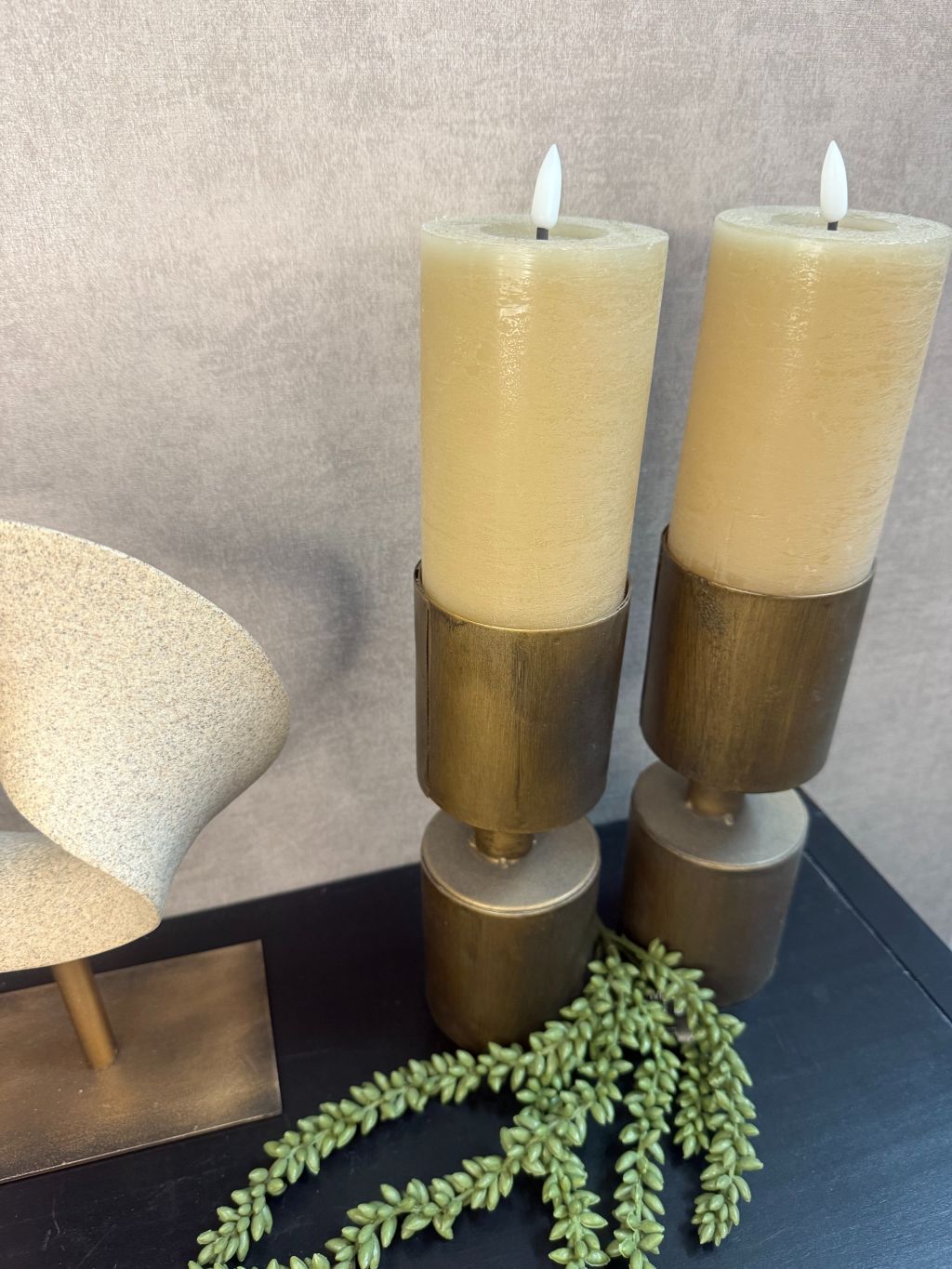 Kandelaren met led kaarsen