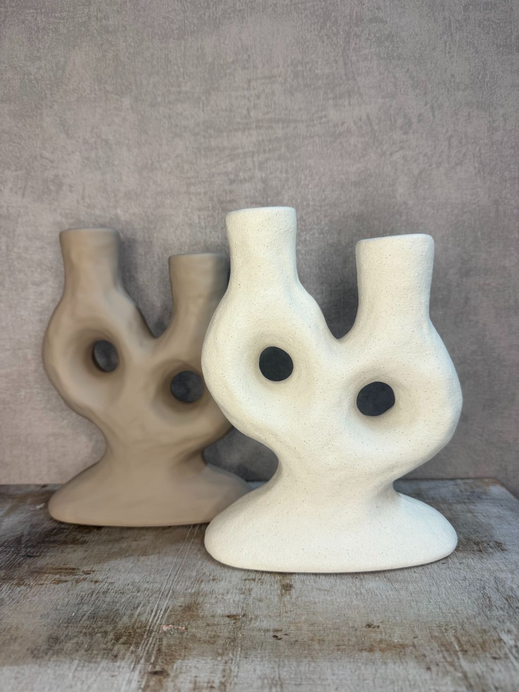 Świecznik Katia | Beżowy