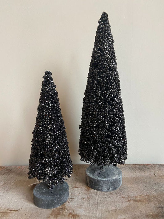 Sapin de Noël noir pailleté