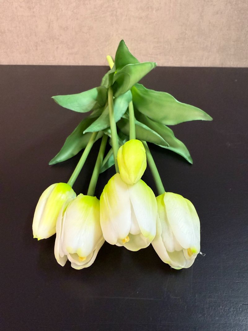 Kunst tulpen wit real touch
