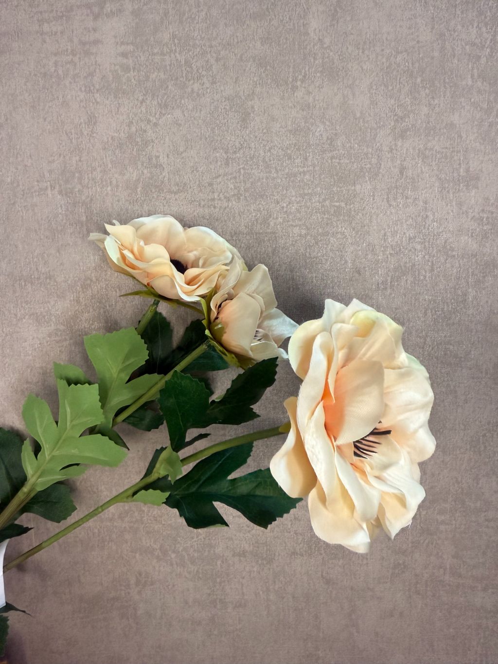 Kunstbloem Anemoon zalm
