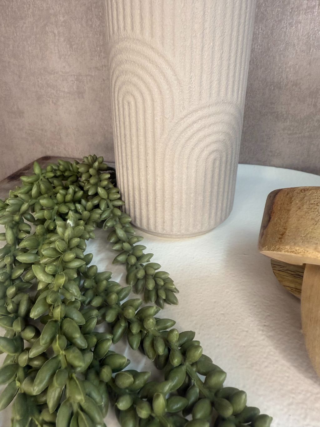Tafel decoratie set met erwtenplant en knoop