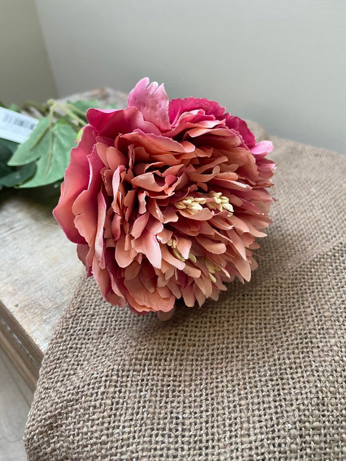 Artificial flower peony pink