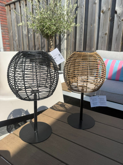 Buiten Tafellamp Hadia | Zwart / Naturel