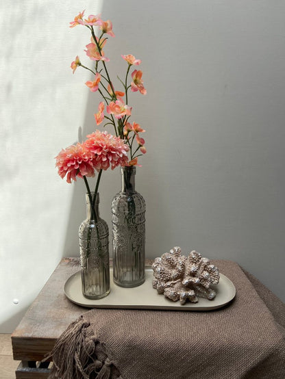 Dienblad ovaal sand met decoratie