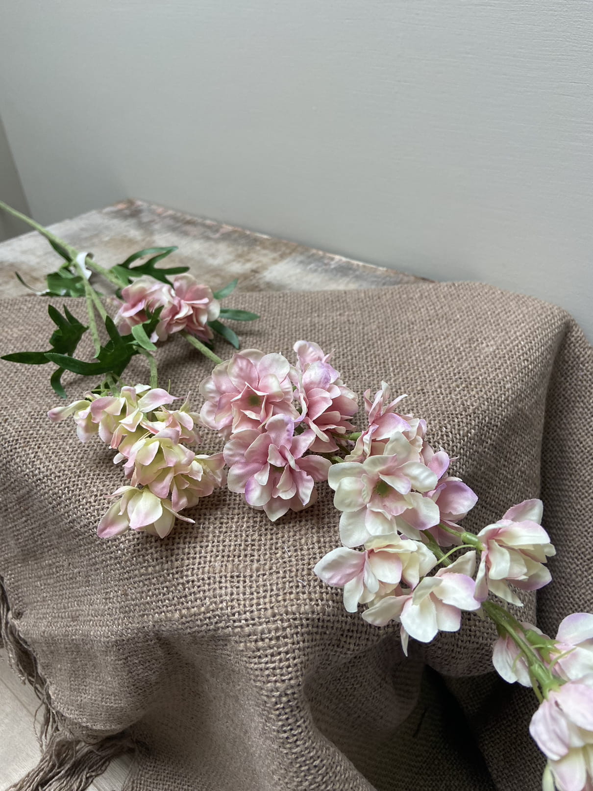 Artificial flower Delphinium old pink