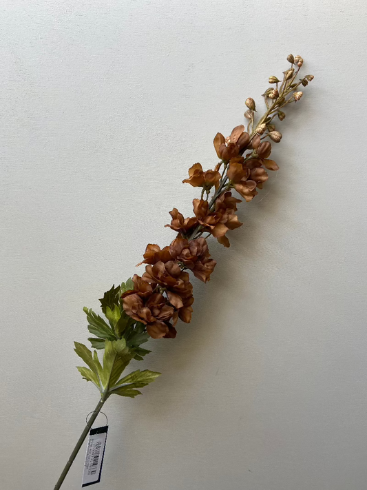 Artificial flower Delphinium brown