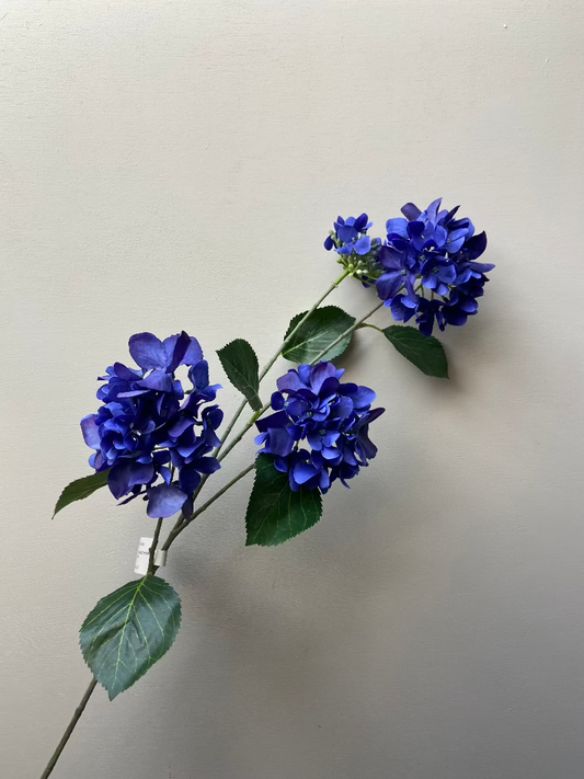 Kunstig blomst Hortensia spray blå hud