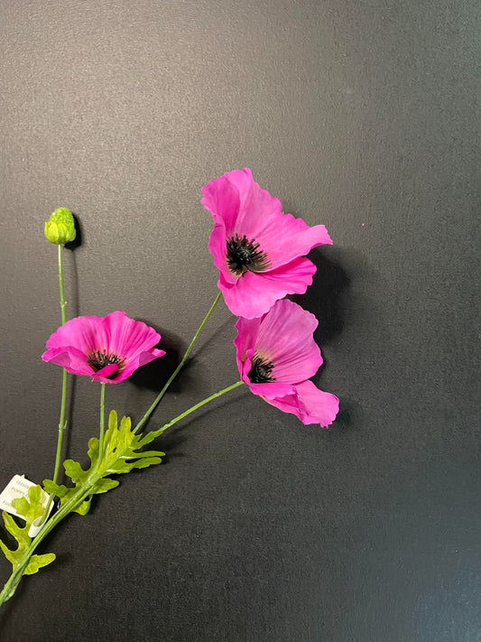 Artificial flower Poppy Purple/pink