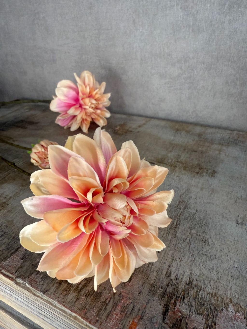 Fiore artificiale Dalia | champagne/rosa