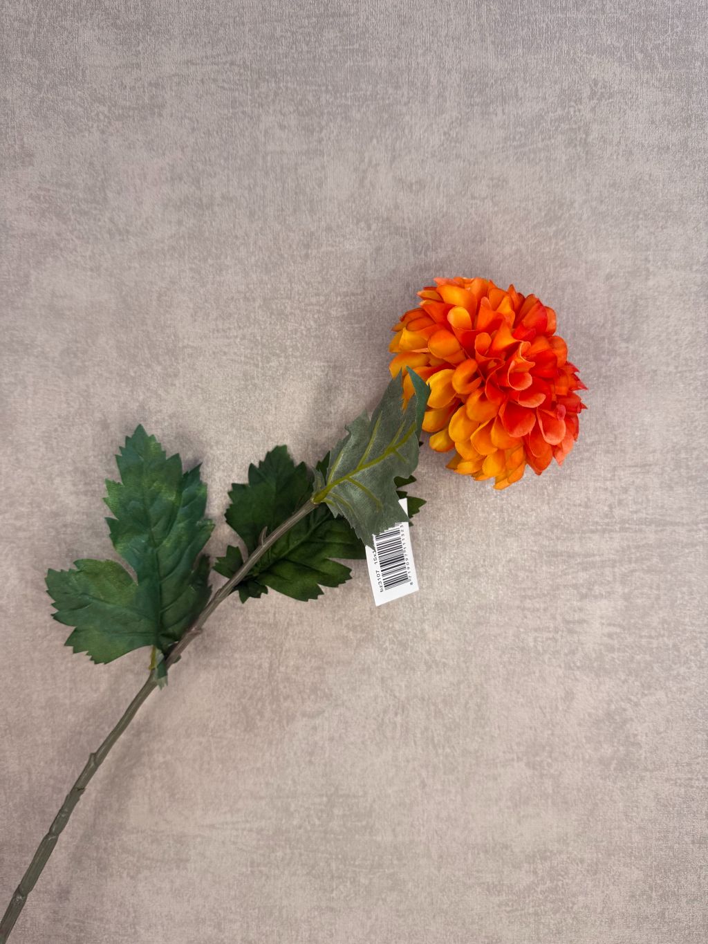 Flor artificial Dalia naranja melange