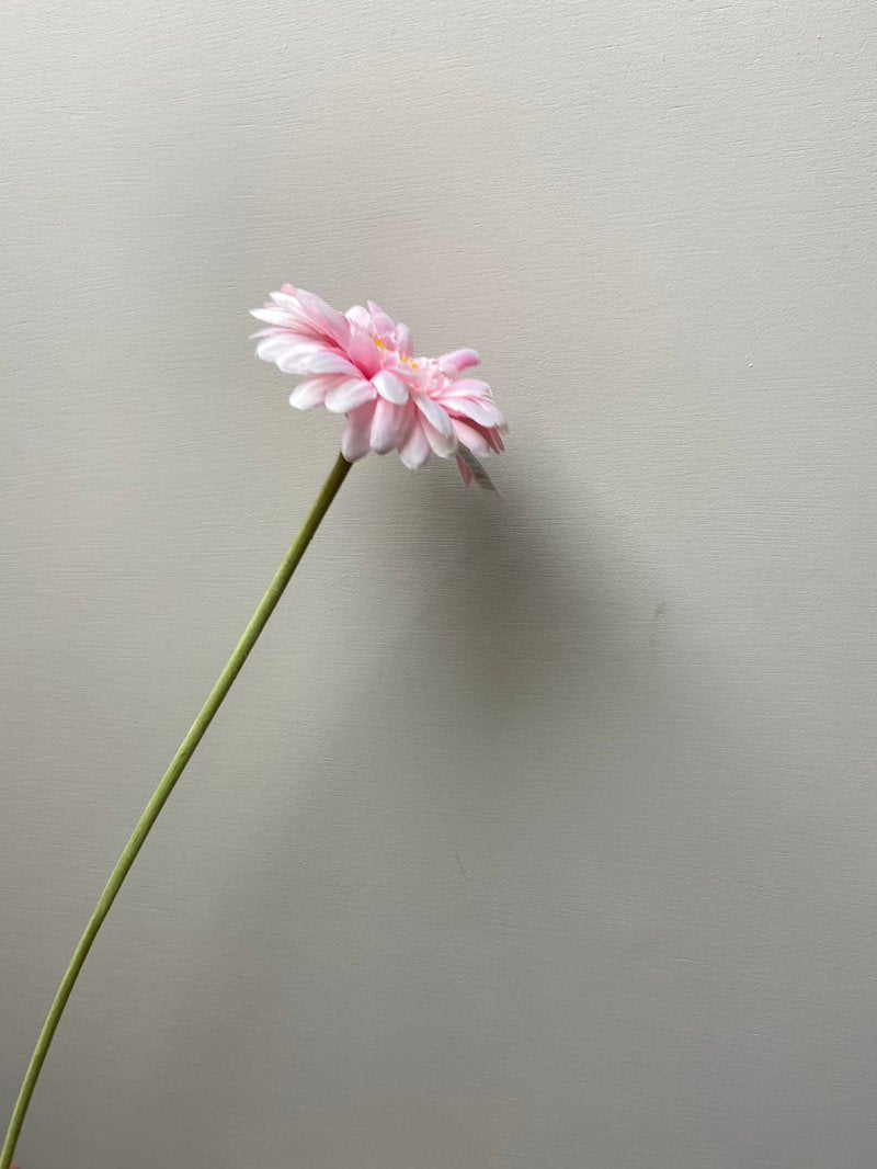 Kunstbloem gerbera licht roze