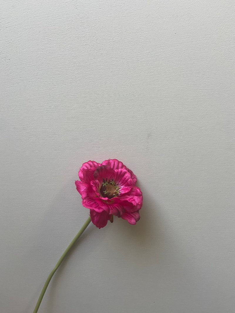 Artificial flower poppy dark pink