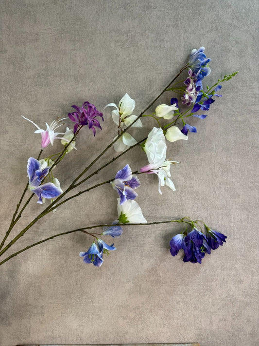 Sztuczne kwiaty mieszane | Niebieski