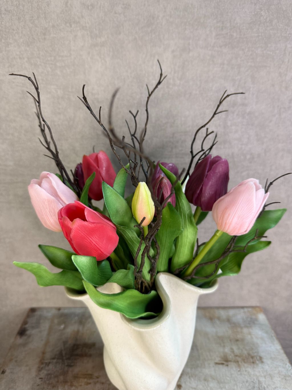 Artificial bouquet Tulip Purple/pink