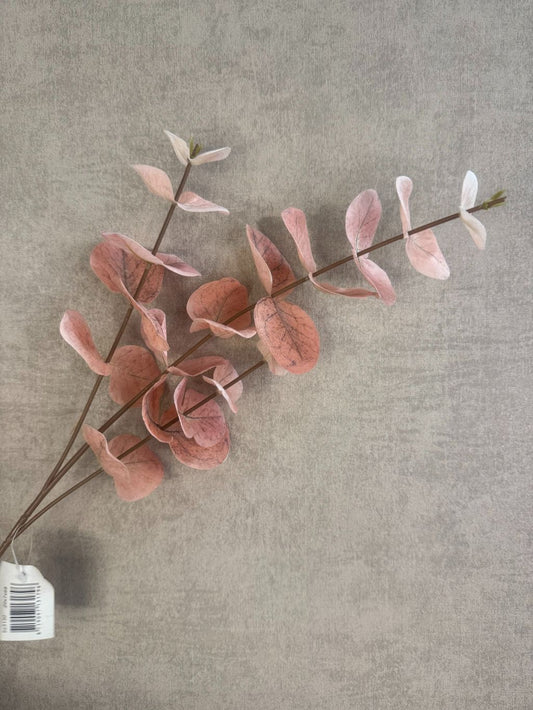 Kunsttak eucalyptus roze – decoratieve tak van 68 cm van Homebound by KY