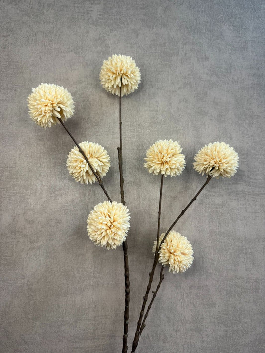 Artificial Branch Pompom | Cream