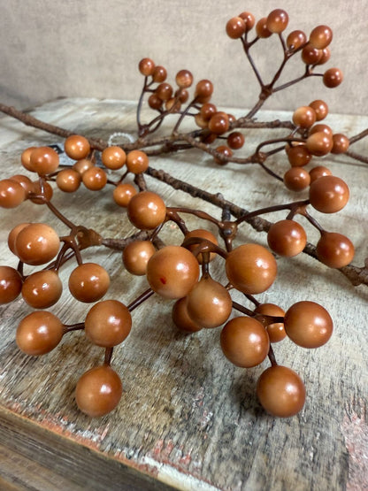 Kunsttak bessen bruin – decoratieve tak met realistische bruine bessen