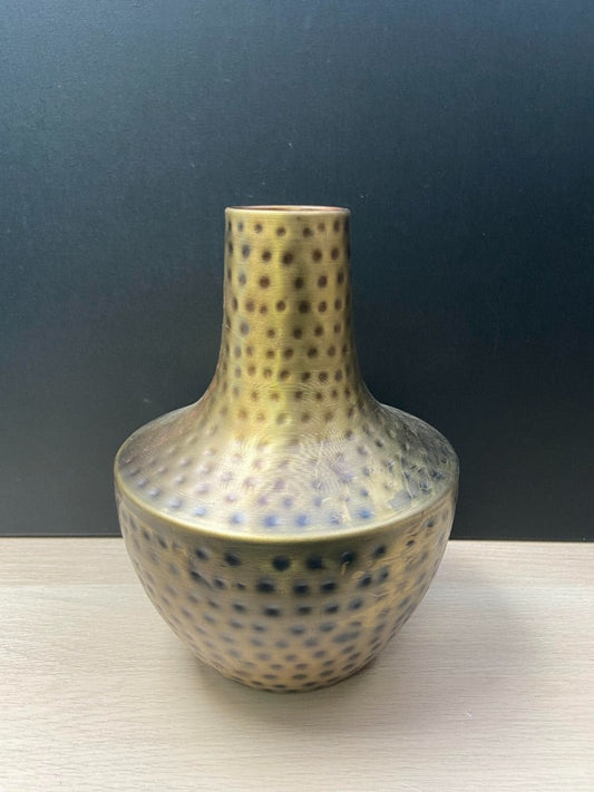 Metal vase Dots