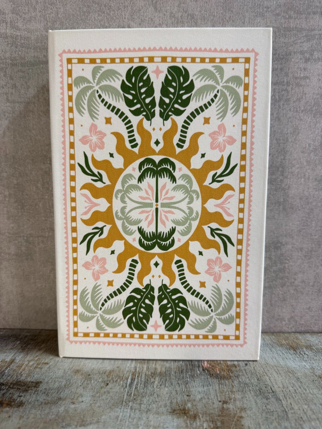 Decoratief opbergboek Botanical van Homebound by KY met botanisch patroon, opengeklapt en gesloten, geschikt voor stijlvolle opberging.