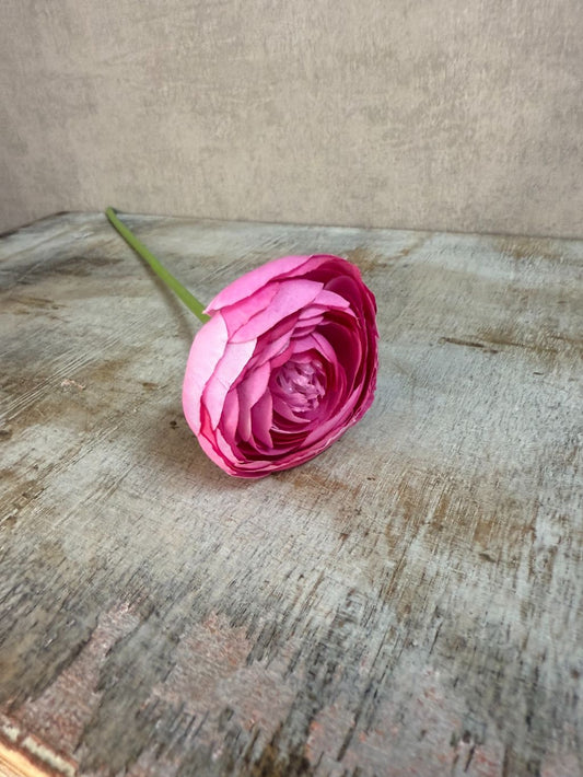 Sztuczny kwiat Ranunculus | Różowy