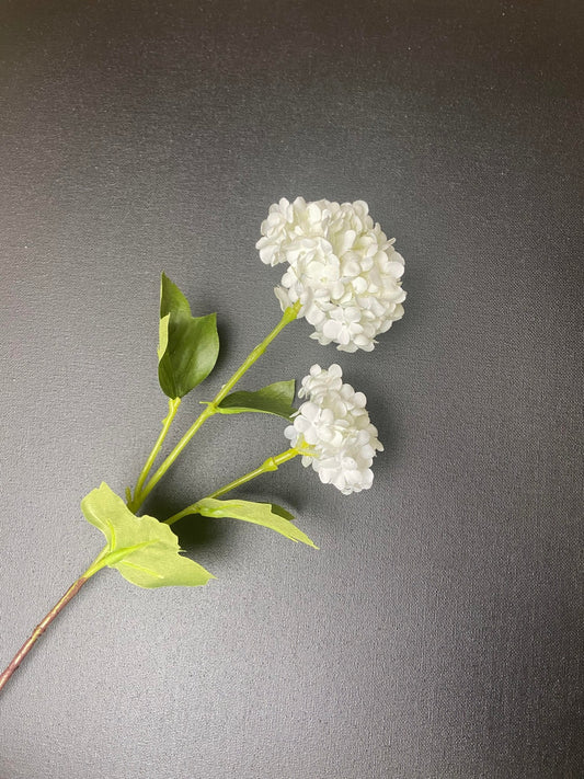 Artificial flower Snowball white