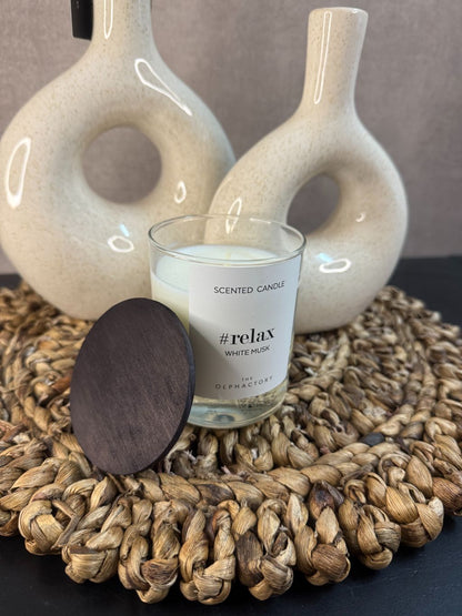 Geurkaars #relax white musk
