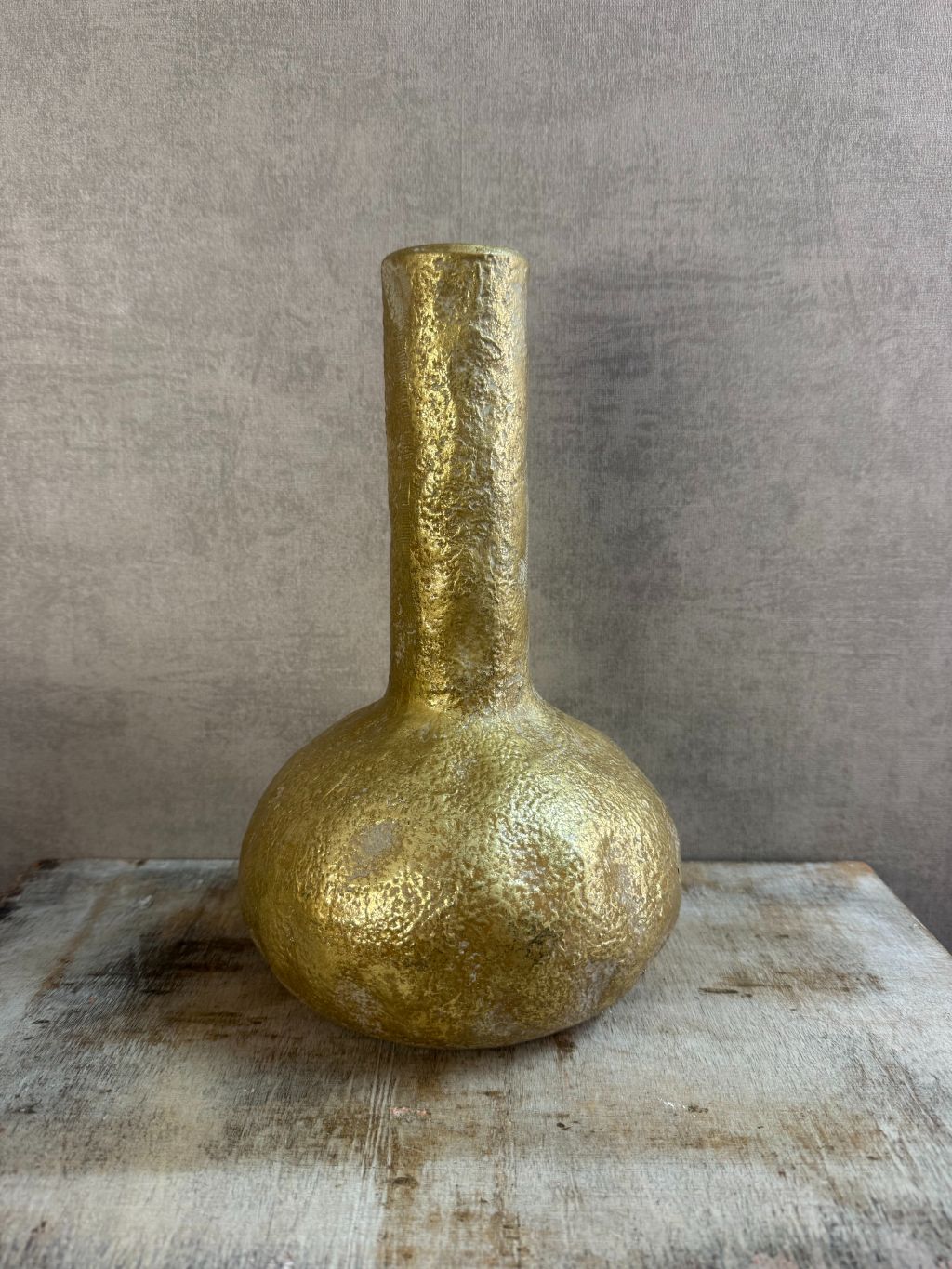 Gouden vaas Reuben van Countryfield, 27x17 cm, stijlvolle decoratieve vaas 