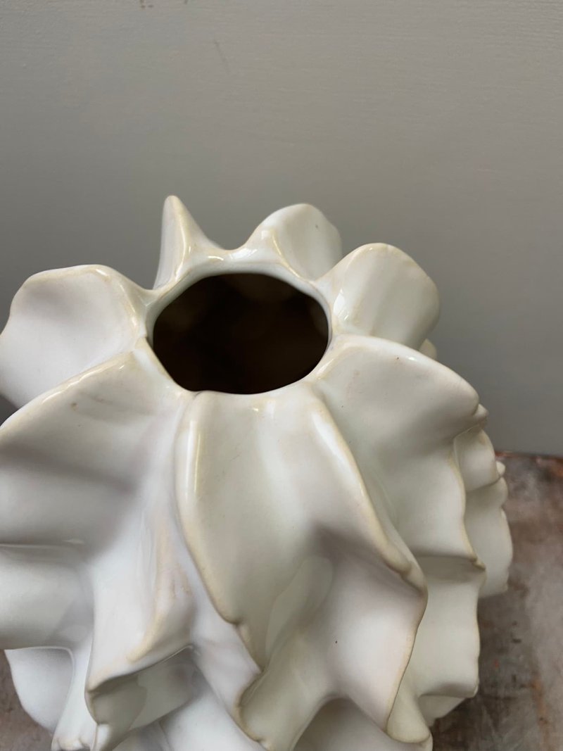 Vase Swirl hvid