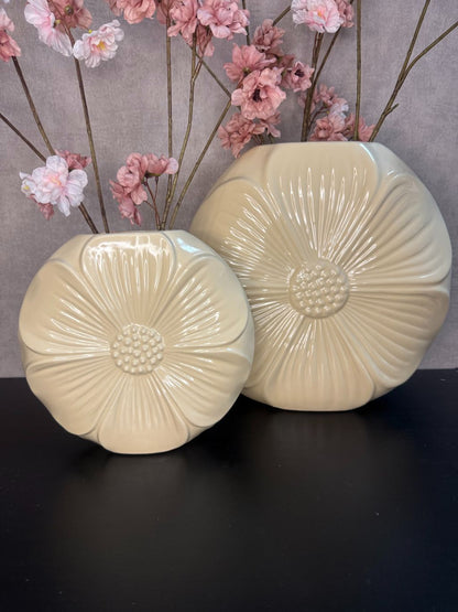 Vensterbank decoratie set Bloom, vazen met roze takken