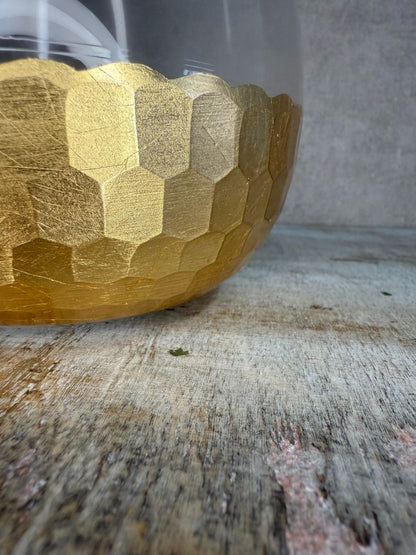 Windlicht Hexx glas goud
