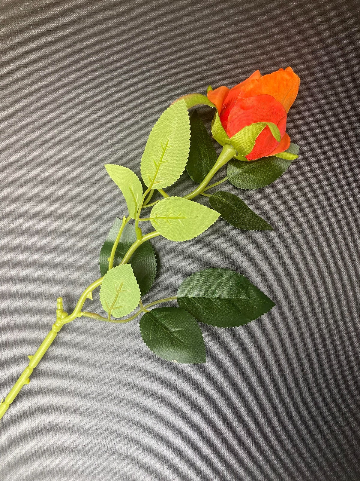 Artificial flower Closed rose orange